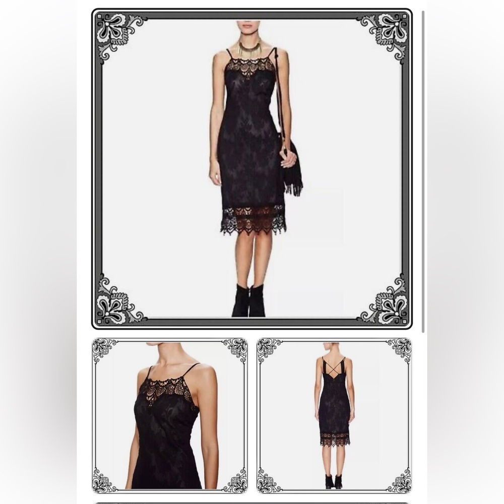 Free People black lace dress size 4